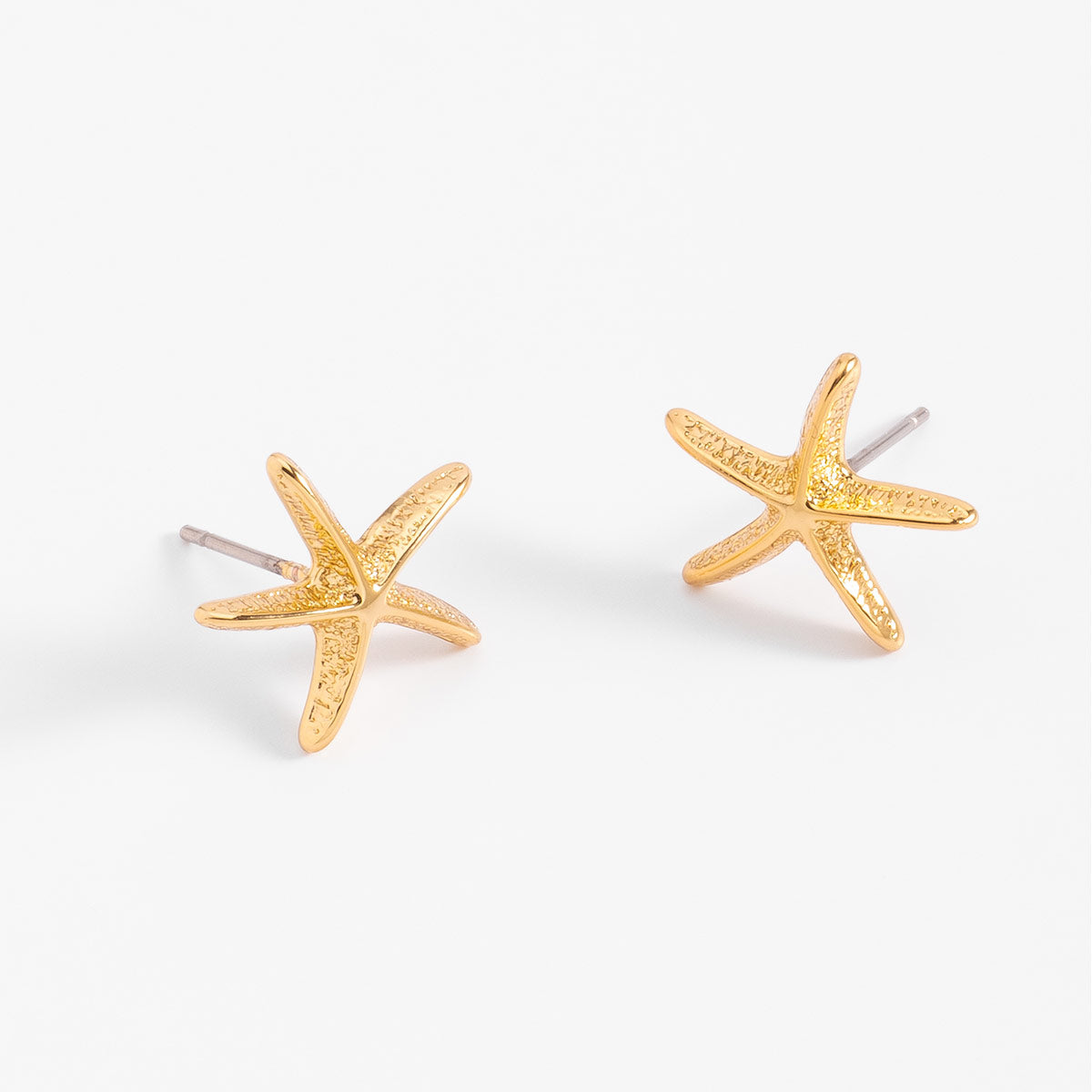 Earrings gold plated starfish design